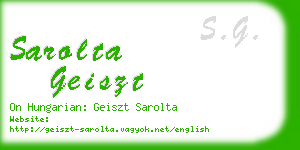 sarolta geiszt business card
